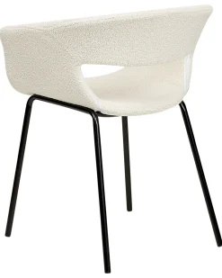 Set di 2 sedie da pranzo ELMA Bouclé Bianco sporco