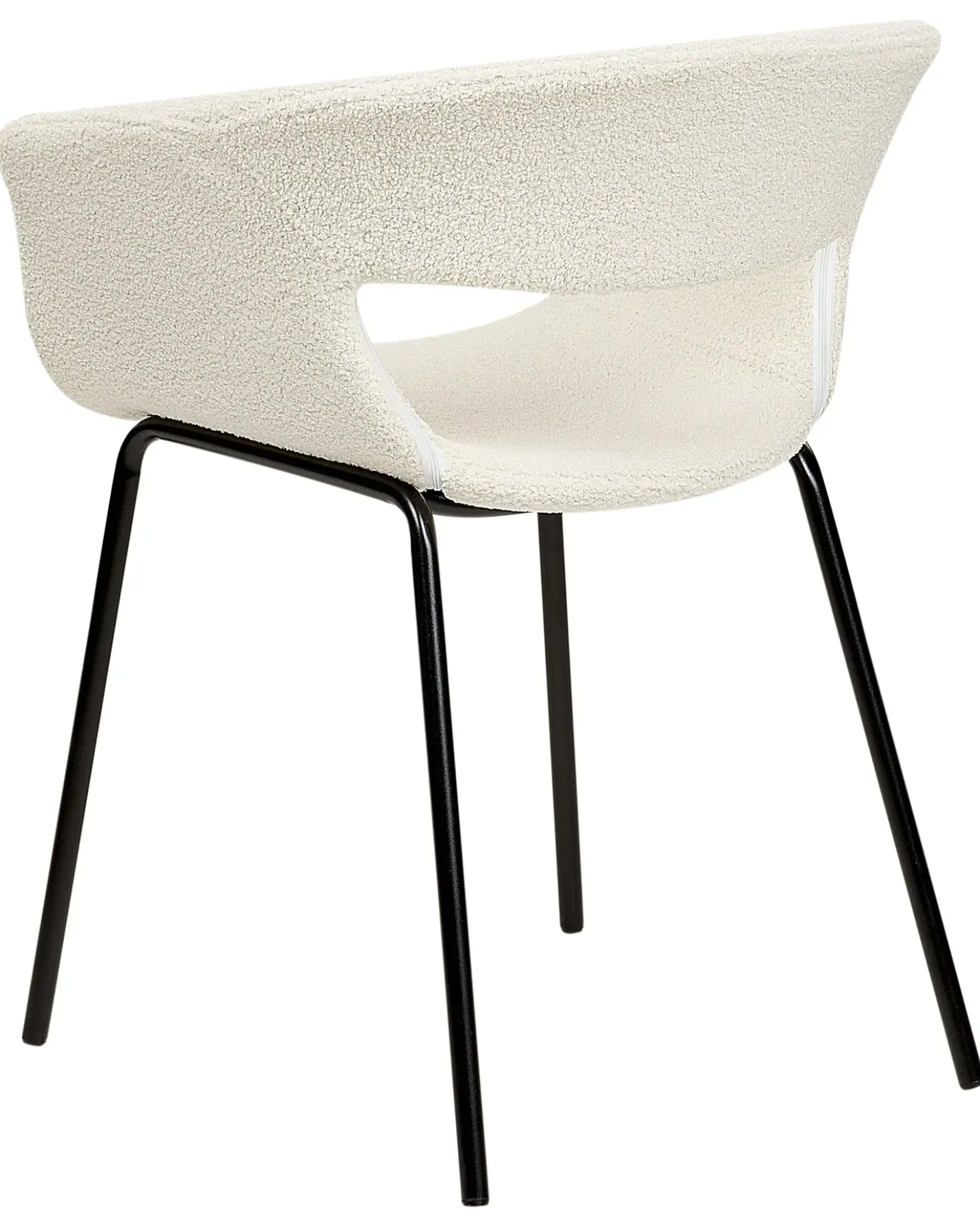 Set di 2 sedie da pranzo ELMA Bouclé Bianco sporco
