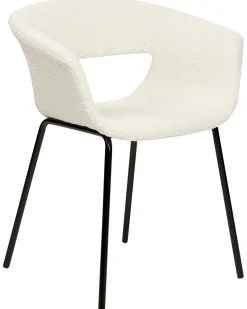 Set di 2 sedie da pranzo ELMA Bouclé Bianco sporco