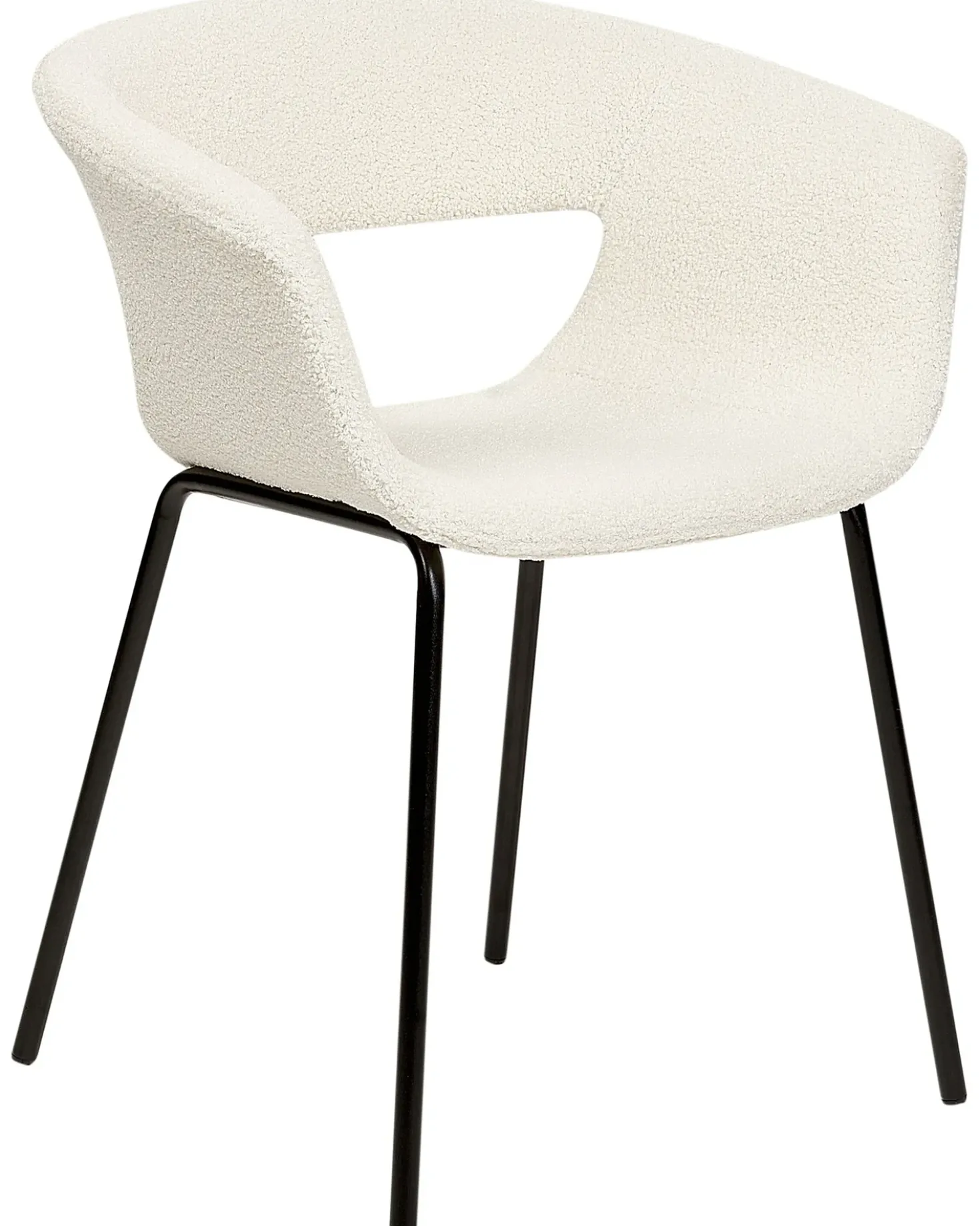 Set di 2 sedie da pranzo ELMA Bouclé Bianco sporco