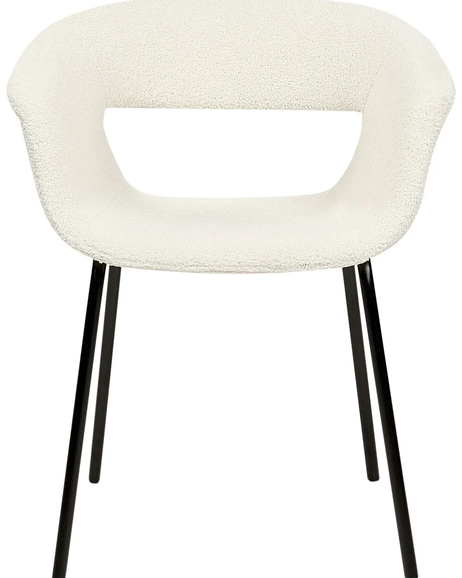 Set di 2 sedie da pranzo ELMA Bouclé Bianco sporco