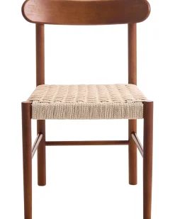 Set di 2 sedie da pranzo EAGAN Legno Marrone/Beige