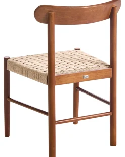 Set di 2 sedie da pranzo EAGAN Legno Marrone/Beige