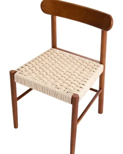 Set di 2 sedie da pranzo EAGAN Legno Marrone/Beige