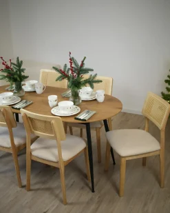 Set di 2 sedie da pranzo EMBAR Legno Marrone chiaro