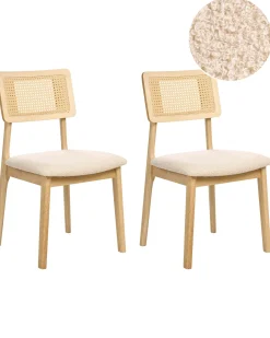 Set di 2 sedie da pranzo EMBAR Legno Marrone chiaro