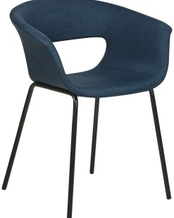 Set di 2 sedie da pranzo ELMA Tessuto Blu scuro