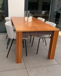 Set di 2 sedie da pranzo ESBON Tessuto Grigio chiaro