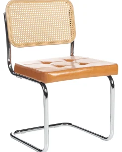 Set di 2 sedie da pranzo ETHETE Pelle sintetica Marrone dorato