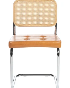 Set di 2 sedie da pranzo ETHETE Pelle sintetica Marrone dorato