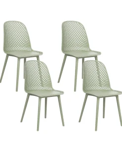 Set di 4 sedie da pranzo EMORY Verde chiaro