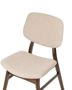Set di 2 sedie da pranzo ELAINE Bouclé Marrone scuro/Beige