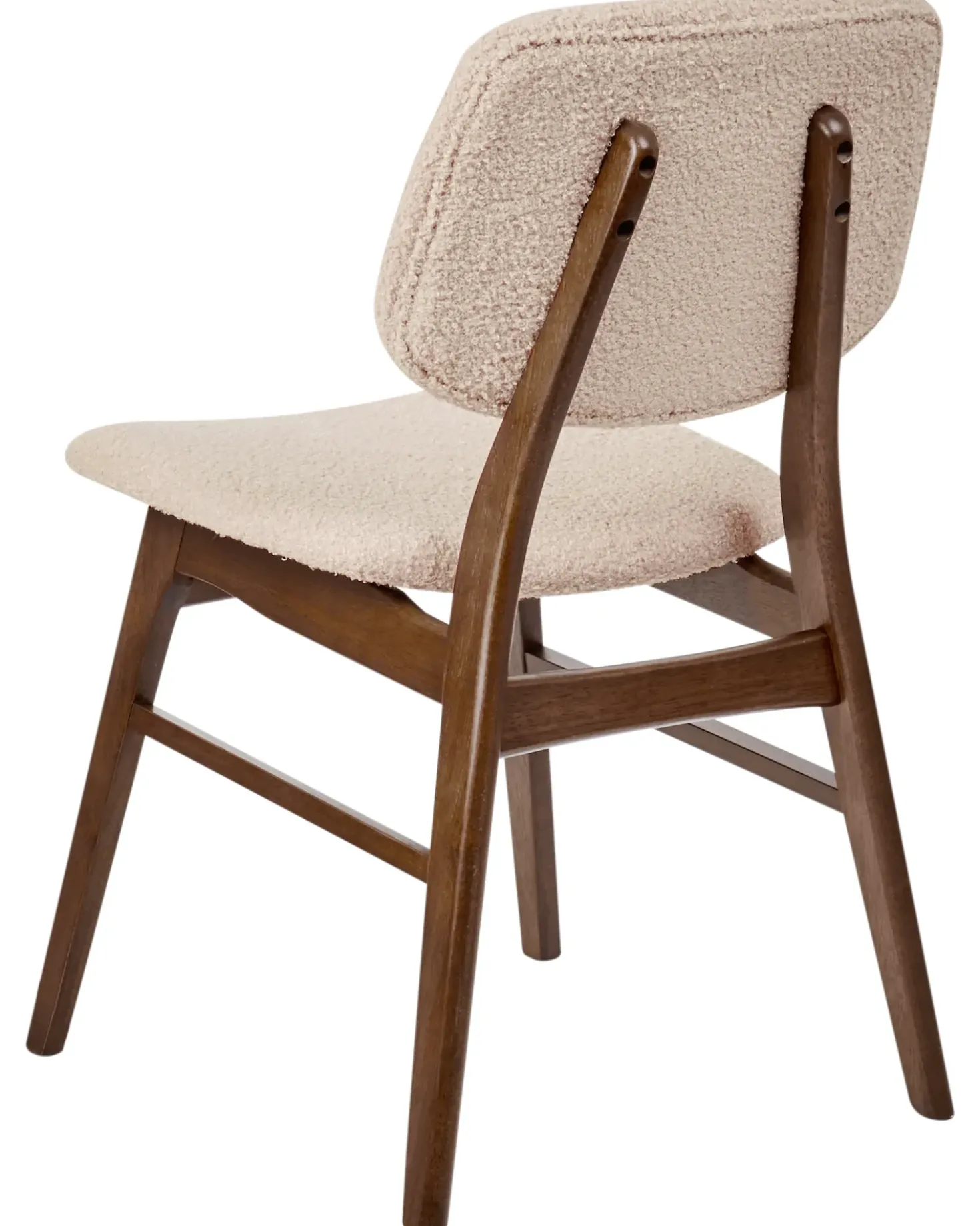 Set di 2 sedie da pranzo ELAINE Bouclé Marrone scuro/Beige