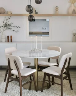 Set di 2 sedie da pranzo ELAINE Bouclé Marrone scuro/Beige
