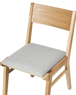 Set di 2 sedie da pranzo ENOLA Legno Marrone chiaro/Grigio chiaro
