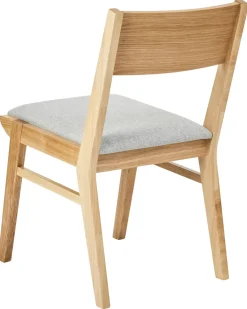 Set di 2 sedie da pranzo ENOLA Legno Marrone chiaro/Grigio chiaro