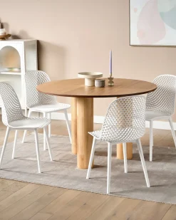 Set di 4 sedie da pranzo EMORY Bianco