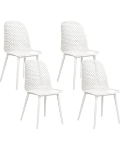 Set di 4 sedie da pranzo EMORY Bianco