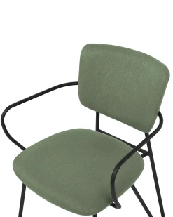Set di 2 sedie da pranzo ELKO Tessuto Verde scuro
