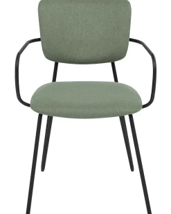 Set di 2 sedie da pranzo ELKO Tessuto Verde scuro