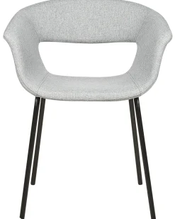 Set di 2 sedie da pranzo ELMA Tessuto Grigio chiaro