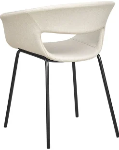 Set di 2 sedie da pranzo ELMA Tessuto Beige chiaro