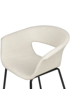 Set di 2 sedie da pranzo ELMA Tessuto Beige chiaro