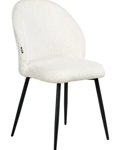Set di 2 sedie da pranzo ELOY Velluto a coste Bianco sporco