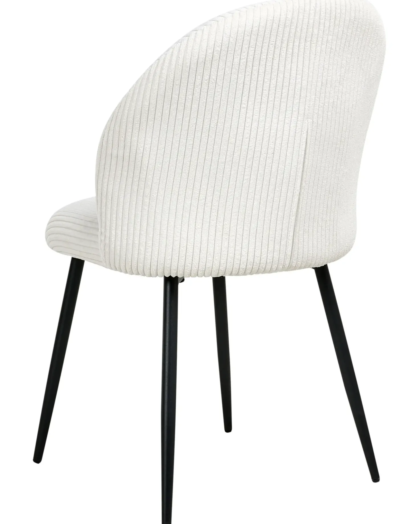 Set di 2 sedie da pranzo ELOY Velluto a coste Bianco sporco