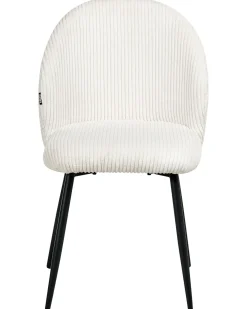 Set di 2 sedie da pranzo ELOY Velluto a coste Bianco sporco