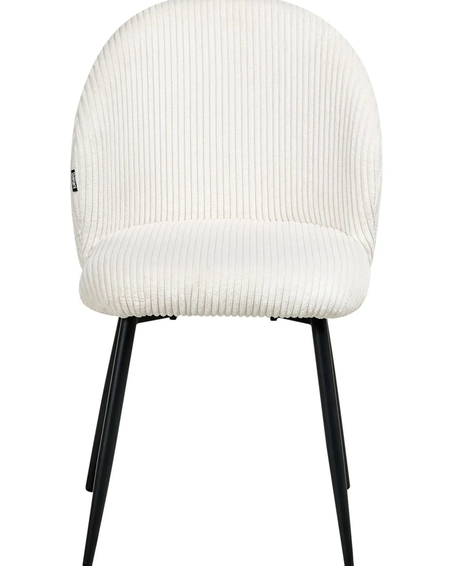Set di 2 sedie da pranzo ELOY Velluto a coste Bianco sporco