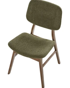 Set di 2 sedie da pranzo ELAINE Bouclé Marrone scuro/Verde
