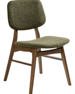 Set di 2 sedie da pranzo ELAINE Bouclé Marrone scuro/Verde