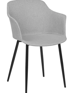 Set di 2 sedie da pranzo ELIM Tessuto Grigio chiaro
