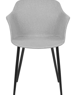 Set di 2 sedie da pranzo ELIM Tessuto Grigio chiaro