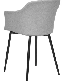 Set di 2 sedie da pranzo ELIM Tessuto Grigio chiaro