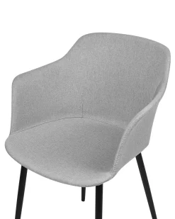 Set di 2 sedie da pranzo ELIM Tessuto Grigio chiaro