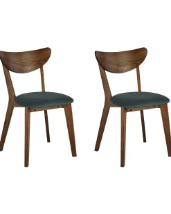 Set di 2 sedie da pranzo ERIE Legno Marrone scuro/Grigio