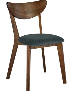 Set di 2 sedie da pranzo ERIE Legno Marrone scuro/Grigio