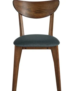 Set di 2 sedie da pranzo ERIE Legno Marrone scuro/Grigio