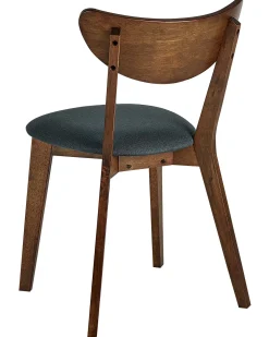 Set di 2 sedie da pranzo ERIE Legno Marrone scuro/Grigio