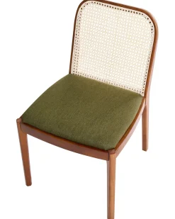 Set di 2 sedie da pranzo EDINA Tessuto Marrone/Verde