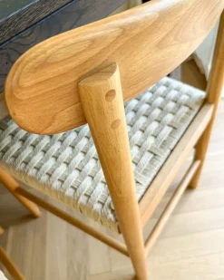 Set di 2 sedie da pranzo EAGAN Legno Marrone chiaro/Beige
