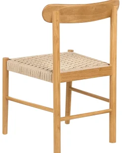 Set di 2 sedie da pranzo EAGAN Legno Marrone chiaro/Beige
