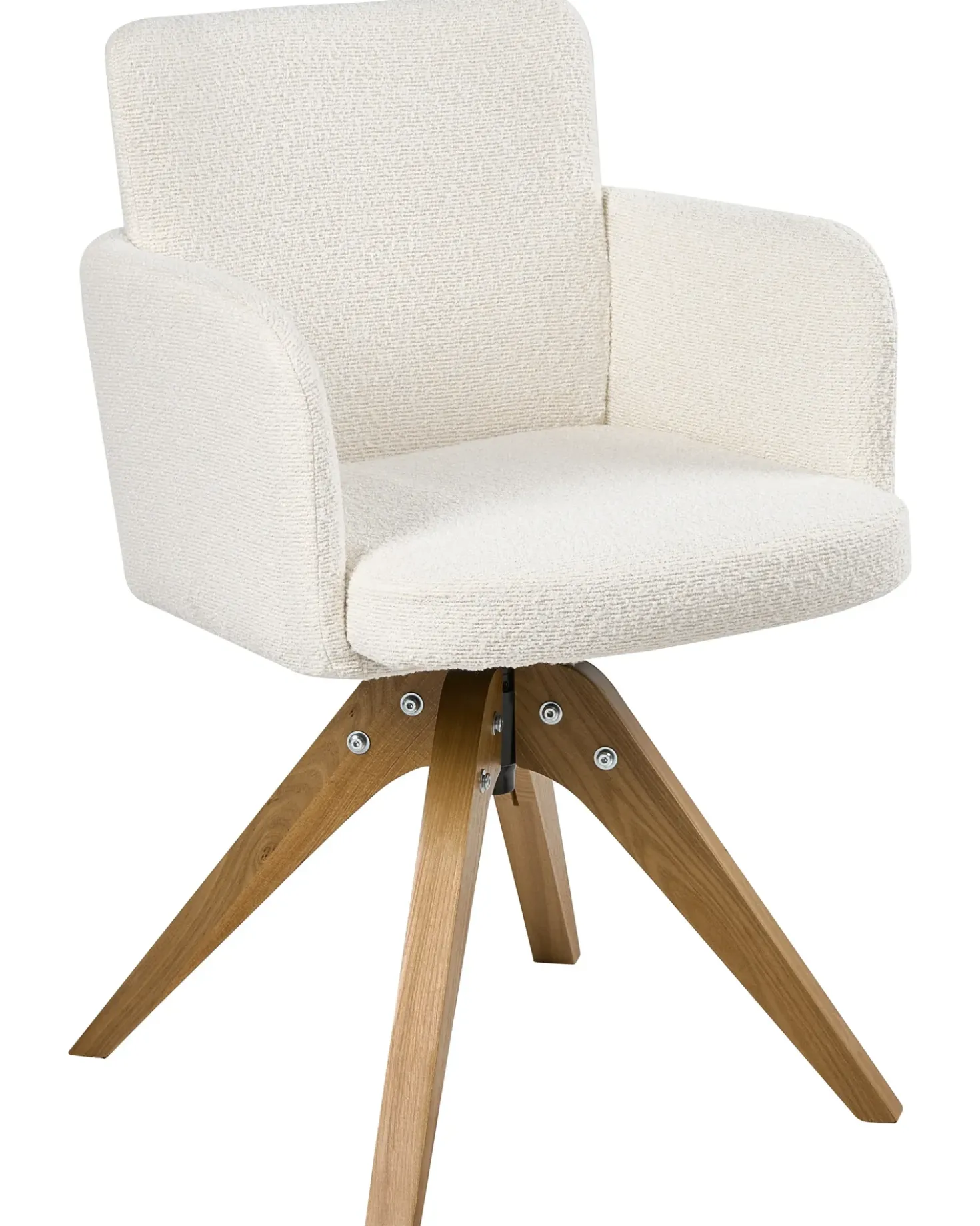 Set di 2 sedie da pranzo EVELYN Bouclé Bianco sporco