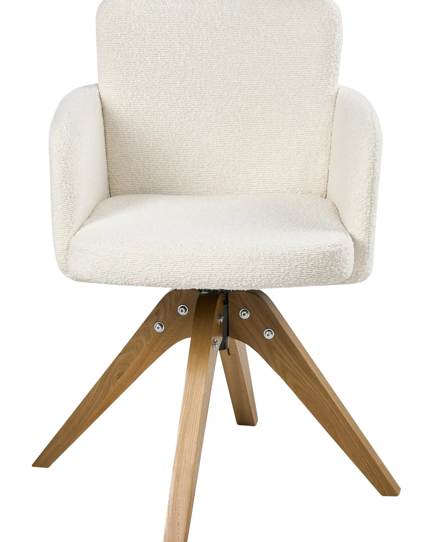 Set di 2 sedie da pranzo EVELYN Bouclé Bianco sporco