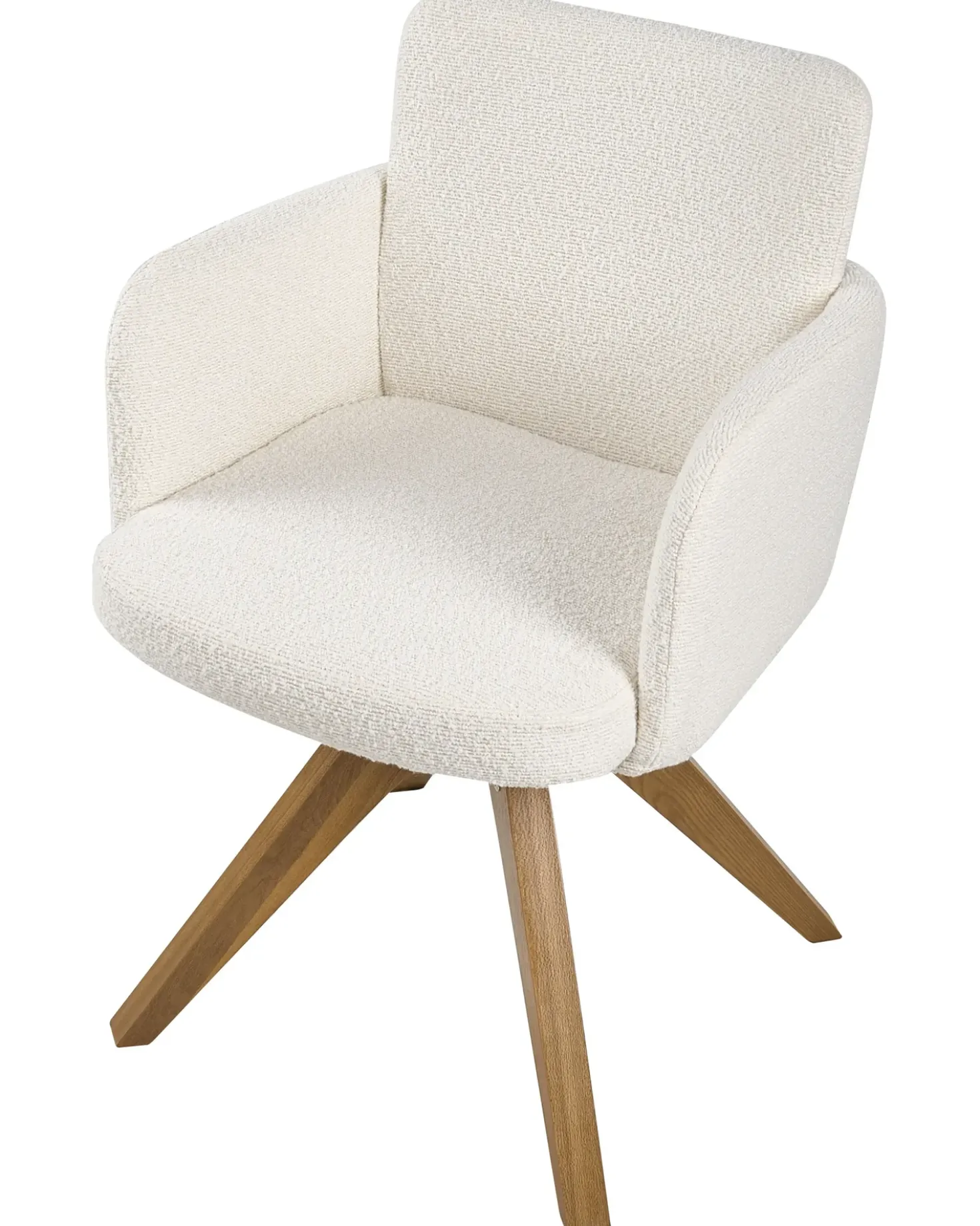 Set di 2 sedie da pranzo EVELYN Bouclé Bianco sporco
