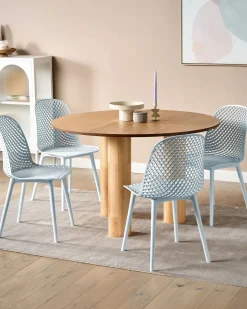 Set di 4 sedie da pranzo EMORY Azzurro
