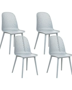 Set di 4 sedie da pranzo EMORY Azzurro