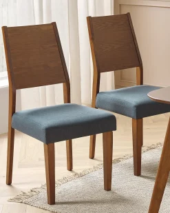 Set di 2 sedie da pranzo ELMIRA Legno Grigio